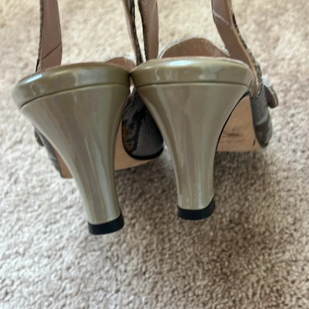 ANYI LU Snake Skin Ladies Leather Pump Heels